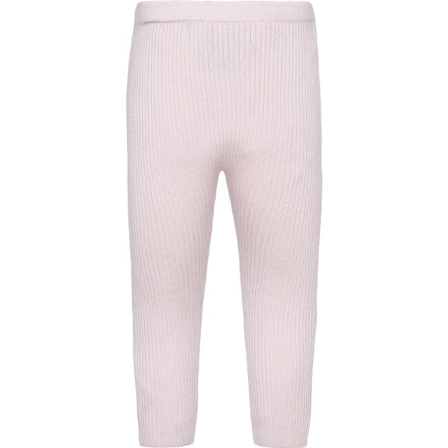 Baby Cashmere Elastic Waist Knit Leggings, Rose Powder - Leggings - 2