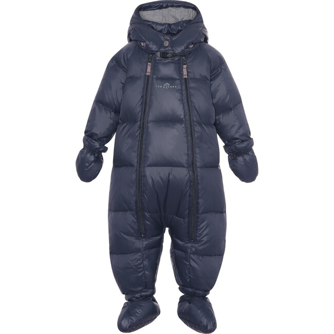 Baby Featherlight Detachable Hood 2-Zipper Wintersuit, Navy