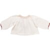 Girls Ava V-Neck 3-Quarter Sleeve Crop Top, Harvest Embroidery - Shirts - 5