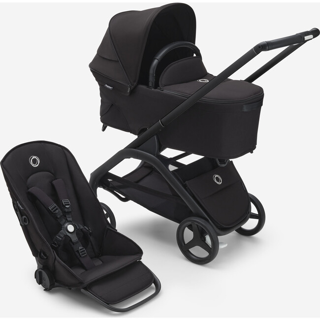 Bugaboo Dragonfly Seat + Bassinet Complete Set US Black/Midnight Black