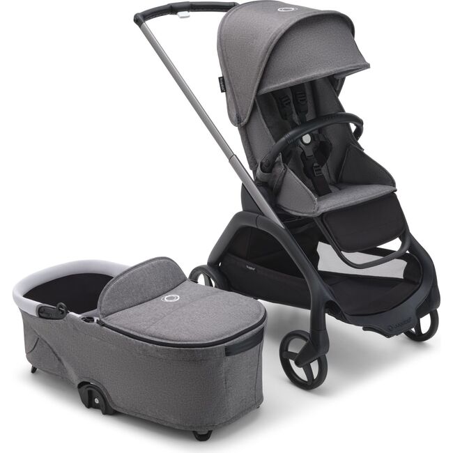 Bugaboo Dragonfly Seat + Bassinet Complete Set US Graphite/Grey Melange - Single Strollers - 2