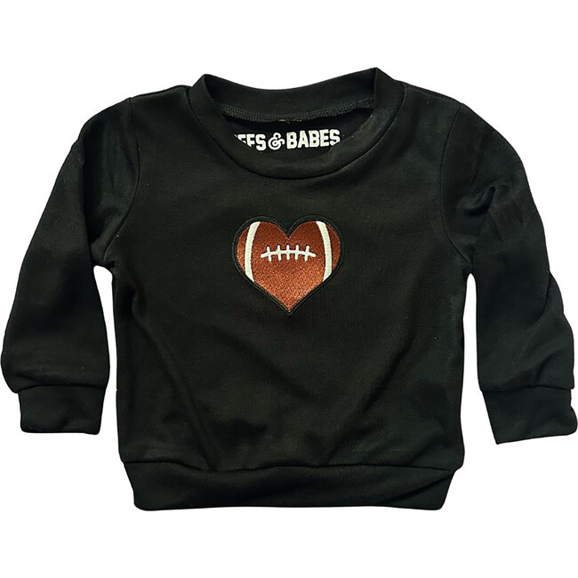 Baby Football Patch Pullover, Black