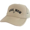 Cool Mom Embroidered Trucker Hat, Beige & Black - Hats - 1 - thumbnail