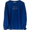 Adult Game Day Shine Rhinestone Cropped Sweatshirt, Blue - Sweatshirts - 1 - thumbnail