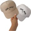 Cool Mom Embroidered Trucker Hat, Beige & Black - Hats - 2