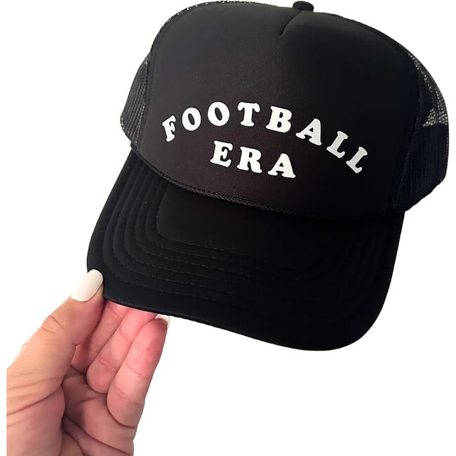 Adult Football Era Embroidered Foam Trucker Hat, Black - Hats - 2