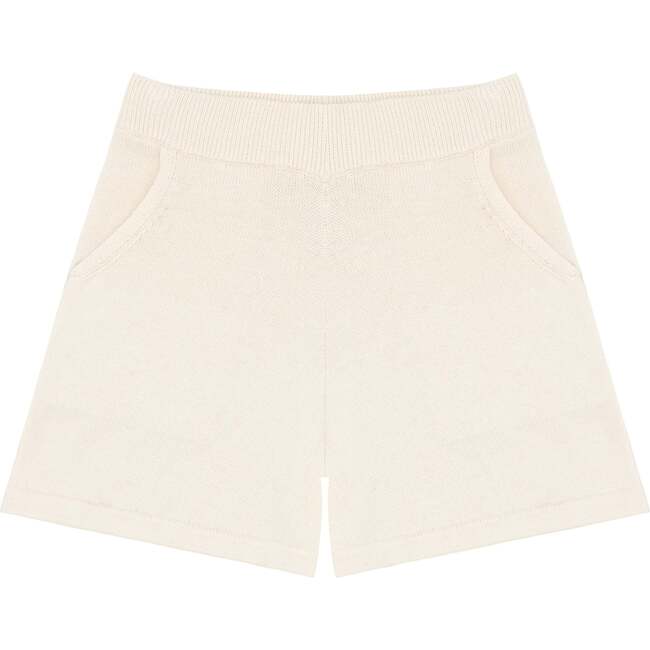 Women's Cream Knit Shorts