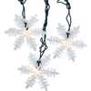 UL 10-Light White Snowflake Party Light Set - Lights - 1 - thumbnail