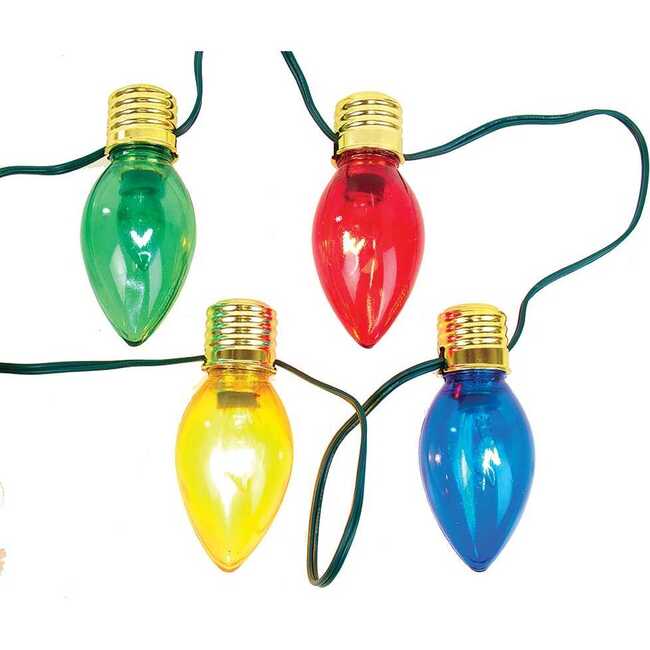 UL 10-Light Multi-Colored Giant C7 Bulb Light Set