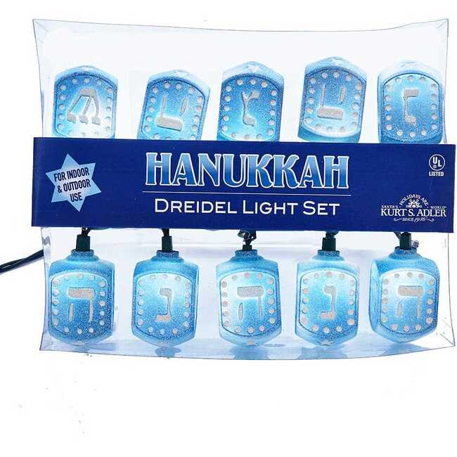 UL 10-Light Hanukkah Dreidel Light Set