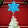 UL 10-Light LED Silver and Blue Shimmer Star Treetop - Tree Toppers - 7