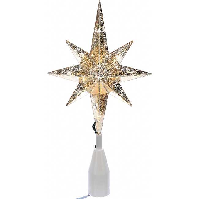 UL 10-Light Gold Bethlehem Star Treetop