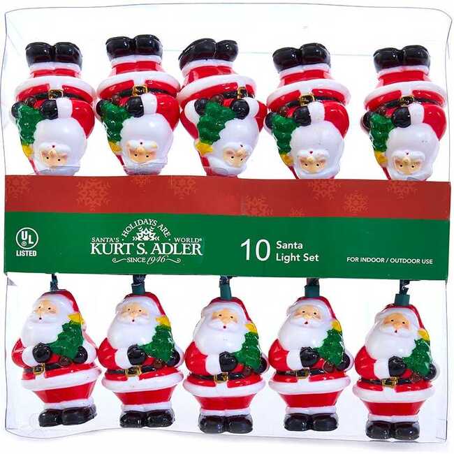 UL 10-Light 3-Inch Santa with Tree Light Set - Lights - 5