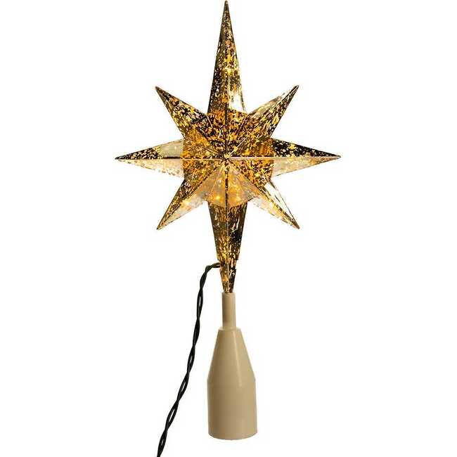 UL 10-Light Gold Bethlehem Star Treetop - Tree Toppers - 5