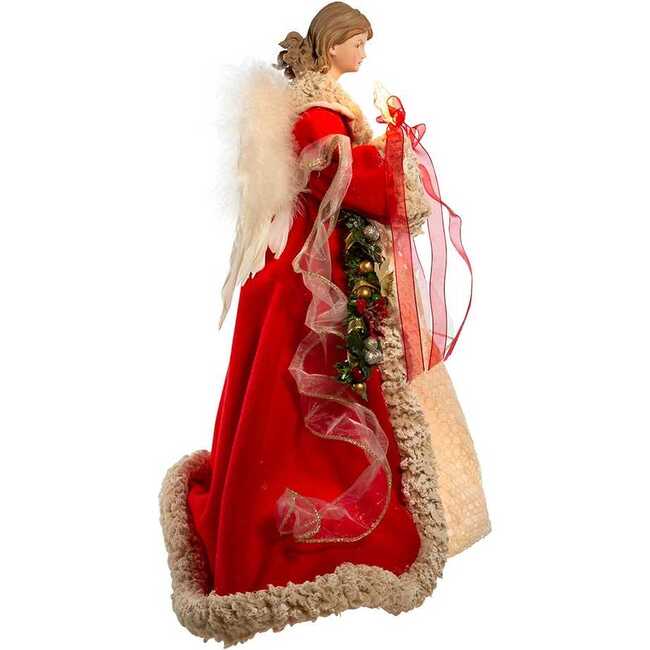 UL 10-Light 16-Inch Red and Ivory Angel Treetop - Tree Toppers - 4