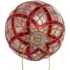 Silver with Gold and Red Plaid Glass Ball Ornaments, 6-Piece Set - Ornaments - 4