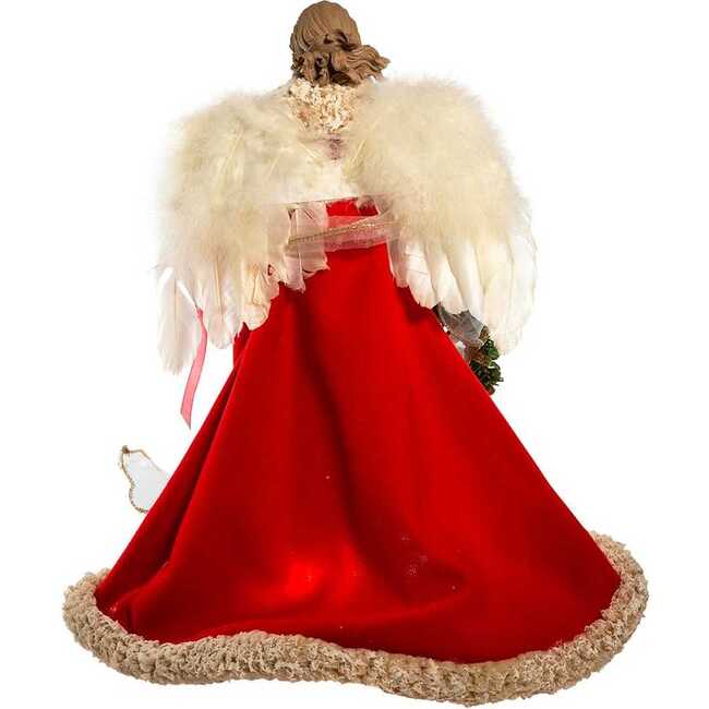 UL 10-Light 16-Inch Red and Ivory Angel Treetop - Tree Toppers - 6