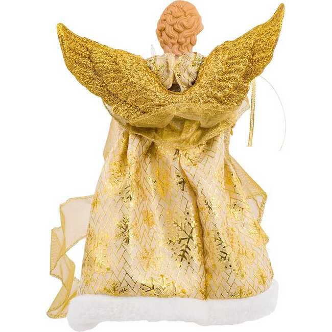 UL 10-Light 12-Inch Gold Dress Angel Treetop - Tree Toppers - 4