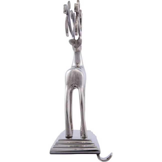 Silver Reindeer Stocking Hanger - Stockings - 2