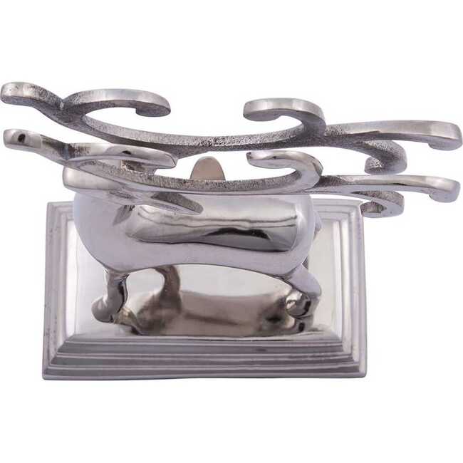 Silver Reindeer Stocking Hanger - Stockings - 5