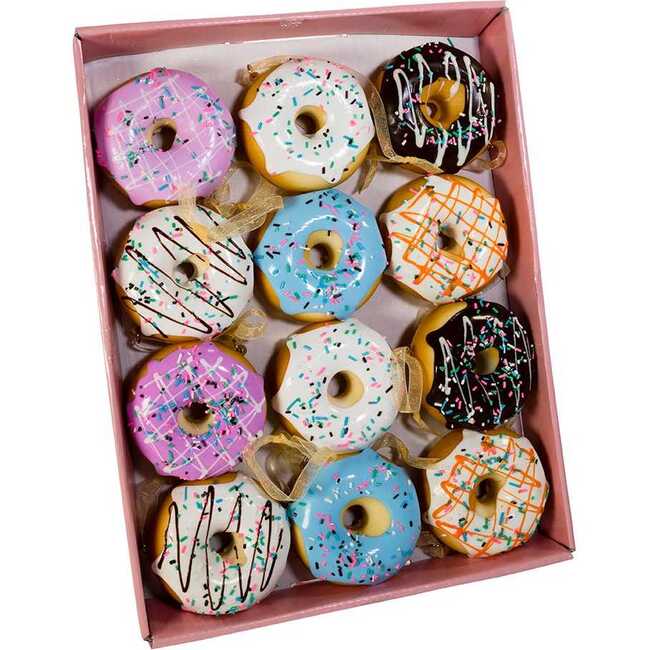 Set of Twelve 2.75-Inch Donut Ornament - Ornaments - 2