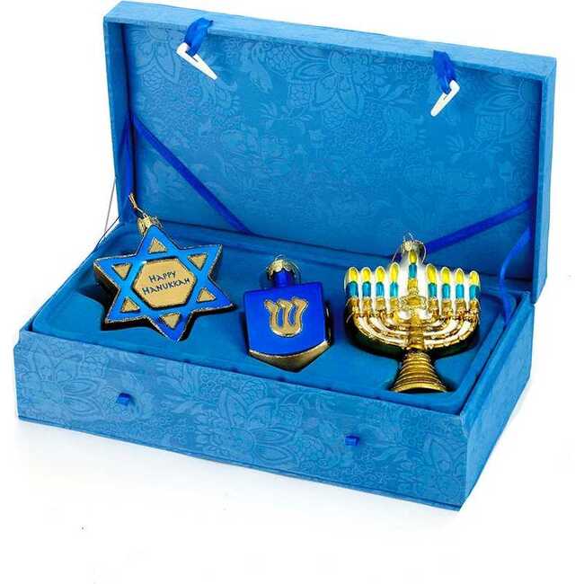 Noble Gems Hanukkah Ornament 3-Piece Set