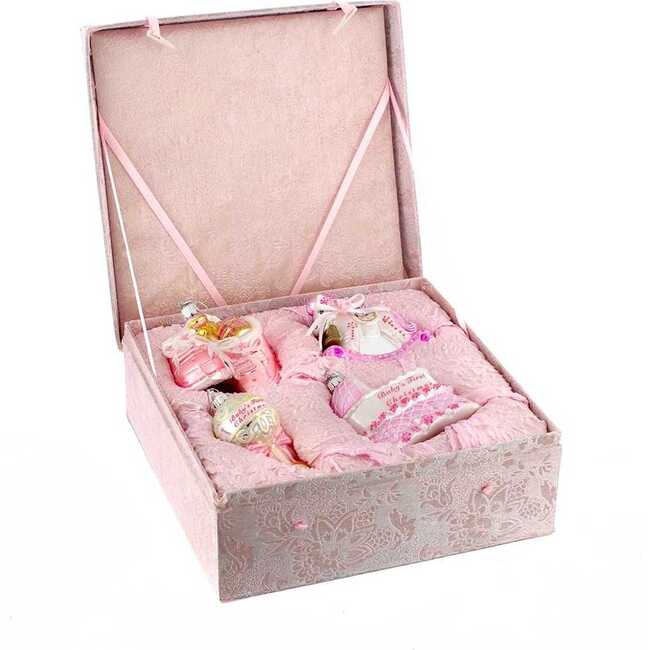 Noble Gems Glass Baby Girl Ornament Set