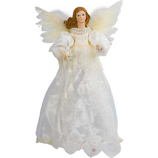 Indoor 10-Light 14.5-Inch Ivory Angel Treetop - Tree Toppers - 2