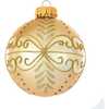 Gold With Gold Pattern Glass Ball Ornaments, 6-Piece Box - Ornaments - 1 - thumbnail