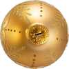 Gold With Gold Pattern Glass Ball Ornaments, 6-Piece Box - Ornaments - 2