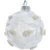 Glass White Pearl 6-Piece Ball Ornament Set - Ornaments - 2