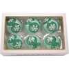 Glass Teal Snowflake 6-Piece Ball Ornament Set - Ornaments - 1 - thumbnail