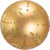 Gold With Gold Pattern Glass Ball Ornaments, 6-Piece Box - Ornaments - 3