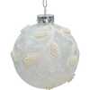 Glass White Pearl 6-Piece Ball Ornament Set - Ornaments - 3