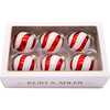 Gold, Red and White Glass Ball Ornaments, 6 Piece Set - Ornaments - 5