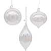 Clear Iridescent Ball, Onion and Teardrop Ornaments, 3 Piece Set - Ornaments - 2