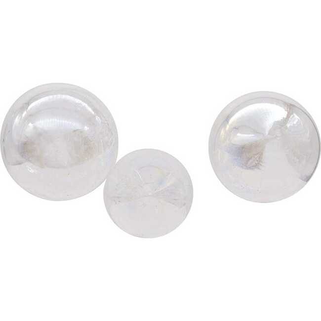 Clear Iridescent Ball, Onion and Teardrop Ornaments, 3 Piece Set - Ornaments - 3