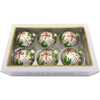 Glass Holly and Bow Ball 6-Piece Ornament Set - Ornaments - 7