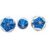 Glass Blue Snowflake Ball, Onion and Teardrop Shaped Ornaments, 3-Piece Set - Ornaments - 6