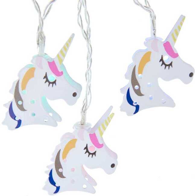 Battery-Operated 10-Light USB Metal Unicorn Light Set