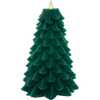 9-Inch Battery Operated Green Christmas Tree Candle with LED Flicker Flame - Candles - 1 - thumbnail