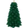 9-Inch Battery Operated Green Christmas Tree Candle with LED Flicker Flame - Candles - 2