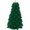 9-Inch Battery Operated Green Christmas Tree Candle with LED Flicker Flame - Candles - 4