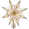 9-Inch 10-Light 8-Point Gold Capiz Star Treetop - Tree Toppers - 1 - thumbnail