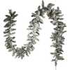 9-Foot Pre-Lit Warm White LED Snow Pine Garland - Garlands - 1 - thumbnail