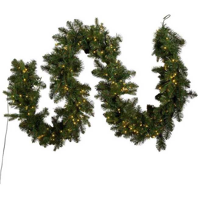 9-Foot Pre-Lit Warm White LED Noble Fir Garland