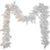 9-Foot Pre-Lit Warm White LED Jackson White Pine Garland - Garlands - 1 - thumbnail