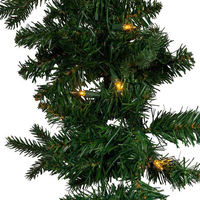 9-Foot Pre-Lit Clear Incandescent Jackson Pine Garland - Garlands - 3