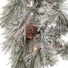 9-Foot Pre-Lit Clear Incandescent Flocked Garland - Garlands - 2