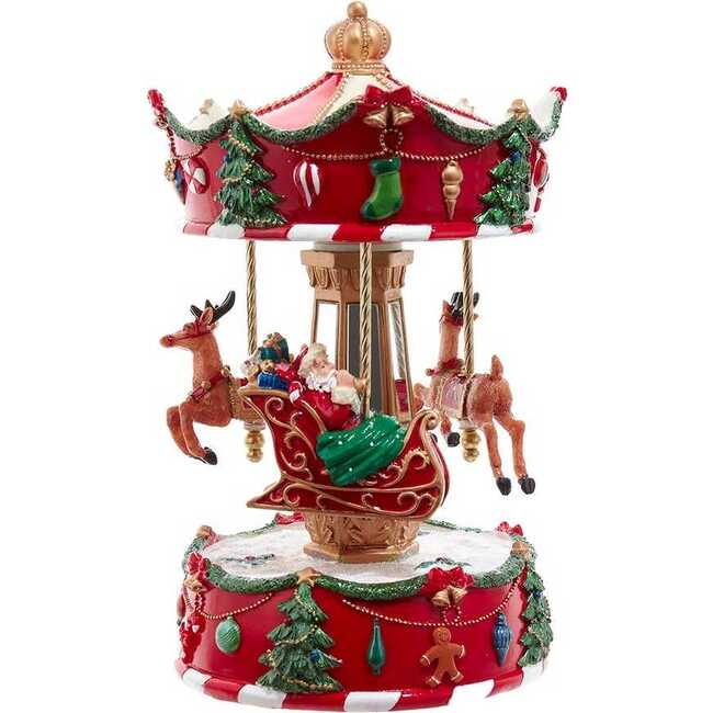 8.7-Inch Musical Wind-Up Carousel Tablepiece